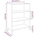  Komoda visok sijaj bela 69,5x32,5x90 cm konstruiran les, (20654501) | Shoptok.si