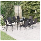  9-dijelni vrtni blagovaonski set crni | shoptok.hr