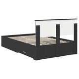  Krevetna konstrukcija Crna 135 x 190 cm Konstruirano drvo | shoptok.hr