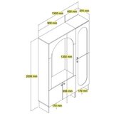 Hanah home višenamenski ormar palermo kl cream travertine | Eponuda.com
