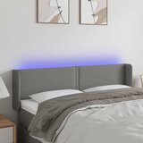 vidaXL LED uzglavlje tamnosivo 147x16x78/88 cm od tkanine | shoptok.hr