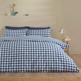 Catherine Lansfield Temno modra 3-delna posteljnina za zakonsko posteljo 200x200 cm Bamford Gingham Check – | Shoptok.si