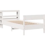 vidaXL Okvir kreveta bez madraca bijeli 90 x 190 cm masivna borovina | shoptok.hr