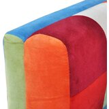 Motiv Kockasta Fotelja s Kromiranim Nogama Patchwork Dizajn Tkanina | shoptok.hr
