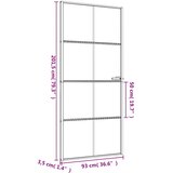 Sobna vrata tanka crna 93x201,5 cm kaljeno staklo i aluminij | shoptok.hr