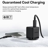  Zidni punjač Baseus Palm 30W 3A 1 x USB-C s USB-C kabelom crni | Eponuda.ba
