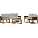 vidaXL Zunanja garnitura za sedenje 6 pcs Naravna in svetlo siva, (5000281057) | Shoptok.si