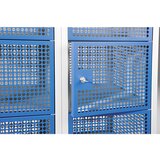 eurokraft pro Omara iz naluknjane pločevine, širina 800 mm, razdelek 400 mm, 4 predelki, cilindrična ključavnica, vrata svetlo siva | Shoptok.si