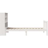 vidaXL Knjižna postelja brez ležišča bela 90x200 cm trdna borovina | Shoptok.si