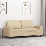 vidaXL Kavč dvosed krem 140 cm blago | Shoptok.si