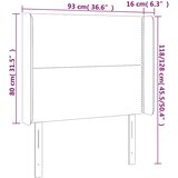  Uzglavlje s ušima tamnozeleno 93x16x118/128 cm baršunasto | Eponuda.com