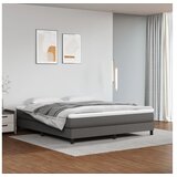  Madrac s džepičastim oprugama sivi 160x200x20 cm umjetne kože | shoptok.hr