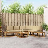  Set vanjskih sofa s jastukom 7 Komad Prirodna i bež | shoptok.hr