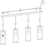 Eglo 44053 - Luster na sajli LITTLETON 4xE27/60W/230V | Eponuda.com