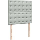 vidaXL Otomanski posteljni okvir z vzmetnicami siv 80x200 cm žamet | Shoptok.si