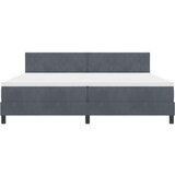 vidaXL Krevet s uzheadom s madracem tamno sivi 200x200 cm baršun | shoptok.hr
