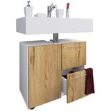 MID.YOU omarica za pod umivalnik flandu, bela, hrast | Shoptok.si