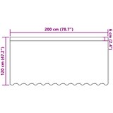  Čipkasta zavjesa sa zavjesama Bijelo 200 x 120 cm Poliester | shoptok.hr