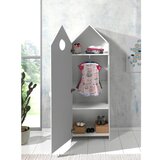 Vipack Bela/svetlo siva odprta otroška garderobna omara 115x171,5 cm CASAMI – | Shoptok.si