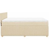  Krevet s oprugama i madracem krem 140x200 cm od tkanine | shoptok.hr