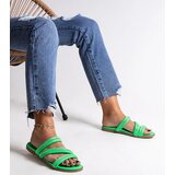 Gemre Green flip-flops with rhinestones Martinela | Shoptok.si