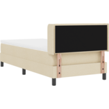  Postelja z vzmetnico z vzmetnico krema 200 x 100 cm Poliester, (5000128530) | Shoptok.si