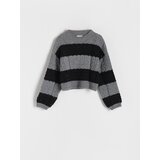 Reserved - Džemper s uzorkom pletenica - šaren | shoptok.hr