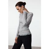 Trendyol Gray Tulle Detailed Thin Knit Sweater | shoptok.hr
