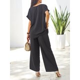Resti Women's set with short sleeves, decorative flower, and wide pants | shoptok.hr