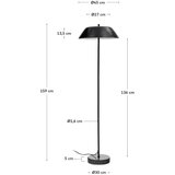 Kave Home Crna stojeća svjetiljka s metalnim sjenilom (visina 153 cm) Sayra – | shoptok.hr