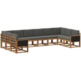  Set vanjskih sofa 10 pcs Prirodna i antracit | shoptok.hr