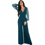 Fenzy Eleganten Kombinezon Z "V" Izrezom Georgina, Petrol | Shoptok.si