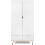 MID.YOU omara s klasičnimi vrati, bela, barve hrasta | Shoptok.si