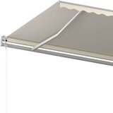 vidaXL Tenda na ručno uvlačenje sa stupovima 5 x 3 m krem | shoptok.hr