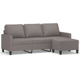  Kavč trosed s stolčkom za noge taupe 180 cm blago, (20911463) | Shoptok.si