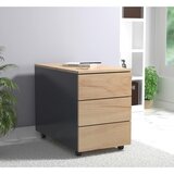 MID.YOU PREDALNIK NA KOLESCIH antracit, medeni hrast | Shoptok.si