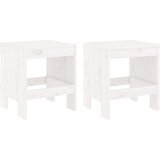  Vrtni stolci 2 kom bijeli 40 x 36 x 45 cm od masivne borovine | shoptok.hr