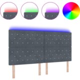  LED vzglavje z LED lučmi Diamantni Temno siva 90 cm Žamet, (5000043859) | Shoptok.si