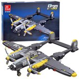  Konstrukcijske kocke borbeni zrakoplov P-38, 937 dijelova | shoptok.hr