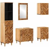  Set ormarića za kupaonicu s ladicama 5 pcs Čvrsto drvo manga | Eponuda.com