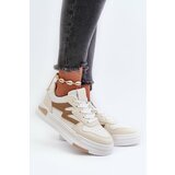 Kesi Women's platform sneakers made of eco leather, beige Lynnette cene