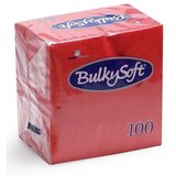 BulkySoft salveta crvena 33x33cm 100/1 2sl (20 pak) u