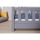 MID.YOU POSTELJA V OBLIKI HIŠE x , les svetlo siva | Shoptok.si