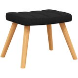  Stolica za ljuljanje s osloncem za noge crna od tkanine | shoptok.hr
