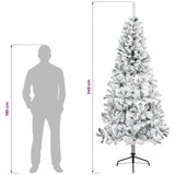  Umjetno božićno drvce 240 cm PVC i čelik Zelena i bijela - Zelena i bijela 240 cm | shoptok.hr