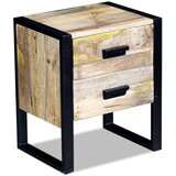 vidaXL Stranska Mizica z 2 Predaloma Masiven Les Akacije 43x33x51 cm | Shoptok.si