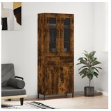 vidaXL Visoka komoda dimljeni hrast 69 5x34x180 cm konstruiranog drva | shoptok.hr