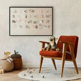  Plakat - Beige Alphabet 90x60 Crni okvir | shoptok.hr