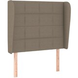 Maison Chic posteljno vzglavje - vzglavna omarica - nočna omarica z ušesi taupe 103x23x118/128 cm blago, (21711887) Cene