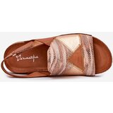 Maciejka Ladies Leather Wedge Sandals With Braiding | ePonuda.com